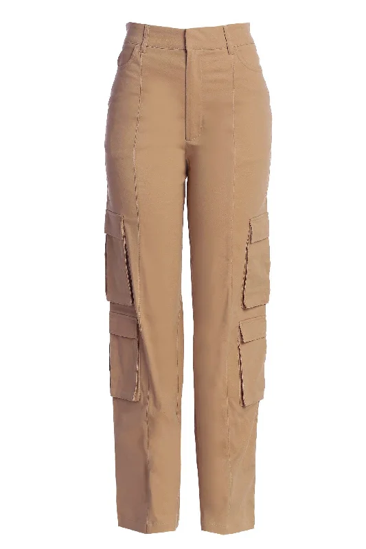 Bright Colors Khaki Double Take Cargo Pants
