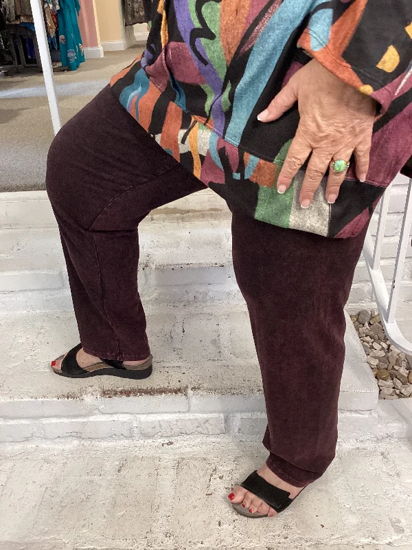 Stylish Ease LONG LEGGING - WINE