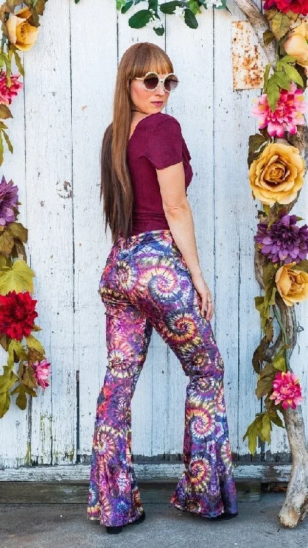 Simple Looks Maple Tie Dye Swirl Velvet Slim Bells