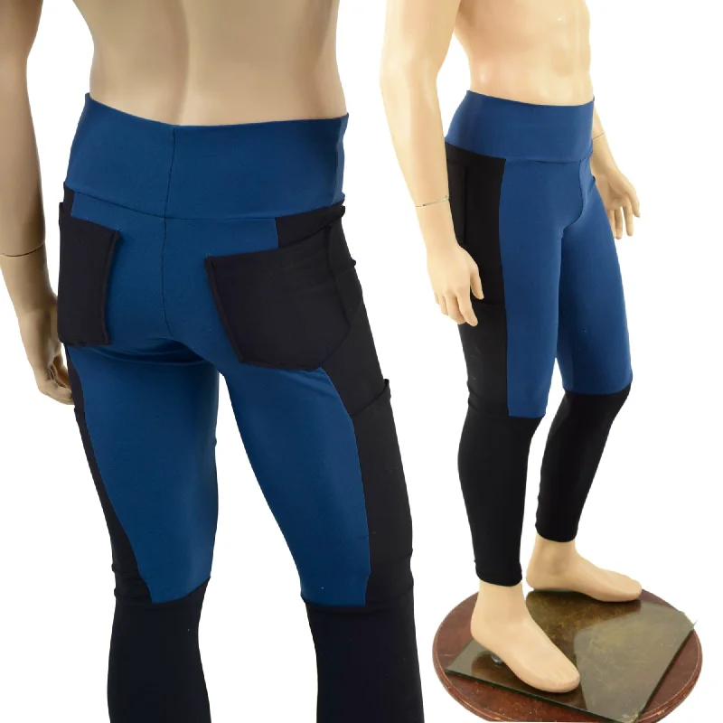 Weekend Wear Mens Luchador Leggings with Back Pockets