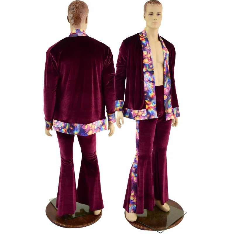 All-Day Wear Mens Side Panel Solar Flares and Not-A-Cardigan Set
