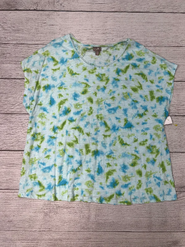 Comfortable Lifestyle Multi-colored Top Short Sleeve J Jill, Size 4x