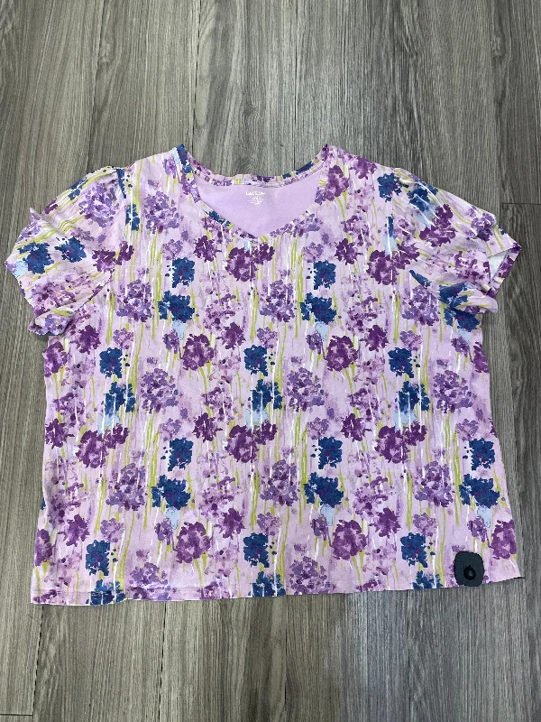 Summer Comfort Multi-colored Top Short Sleeve Liz And Me, Size 3x