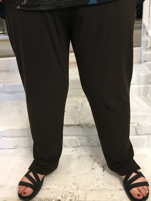 Refreshing Design NARROW PANT MIDI - COFFEE