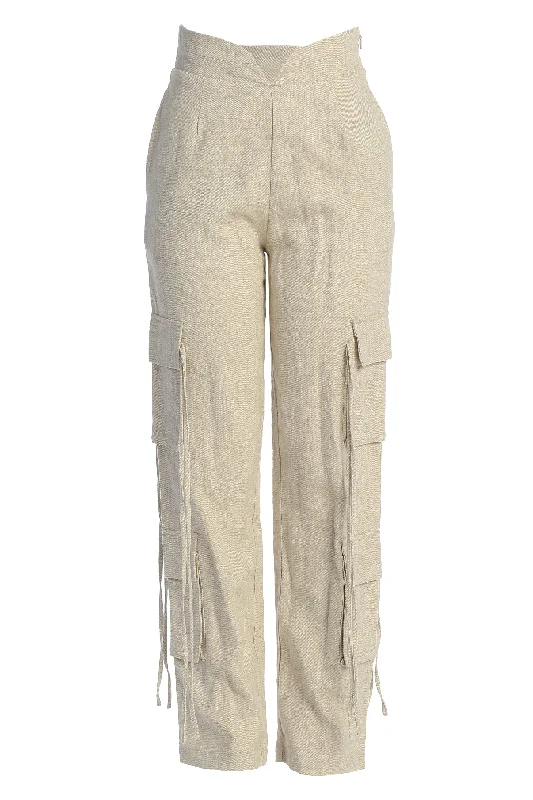 Must-have For Fashion Natural Better Half Linen Utility Pants