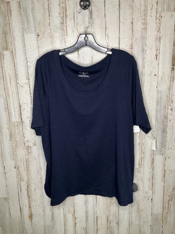 Urban Style Navy Top Short Sleeve Talbots, Size 3x
