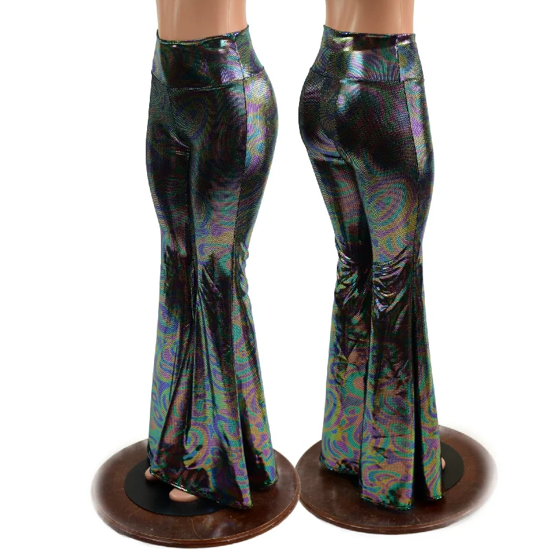 End Of The Year Oil Slick High Waist Solar Flares
