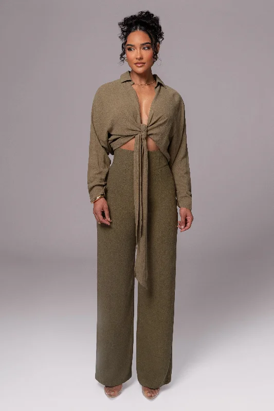 Classic Choice Olive Explorer Linen Pants