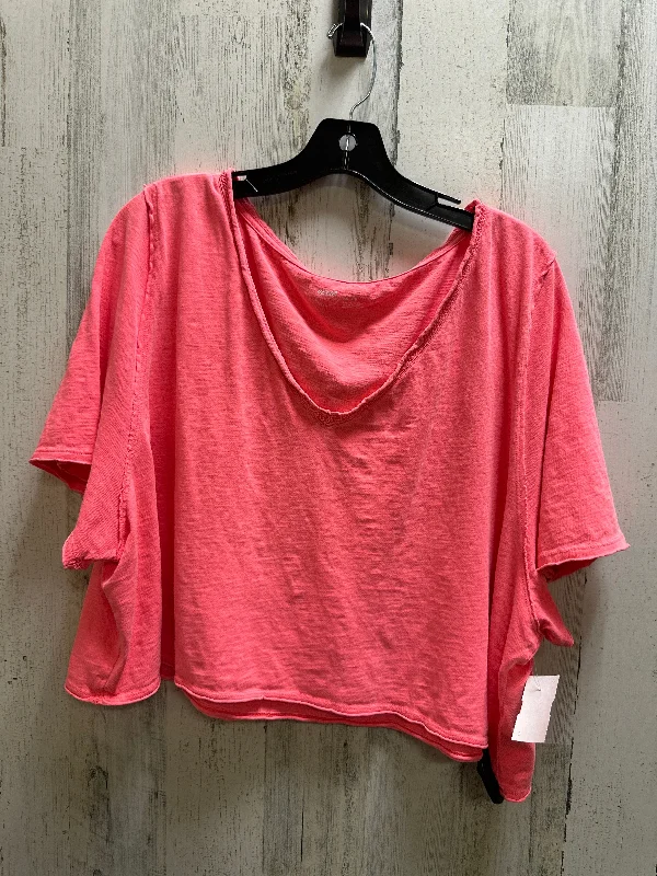 Stylish Ease Orange Top Short Sleeve Aerie, Size 2x