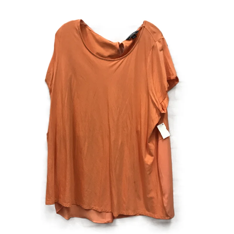 Modern City Orange Top Short Sleeve By Lands End, Size: 3x