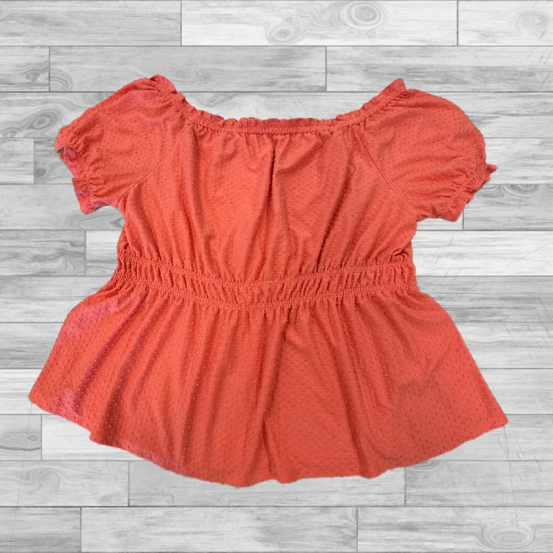 New Autumn And Winter Styles Orange Top Short Sleeve Lane Bryant, Size 3x