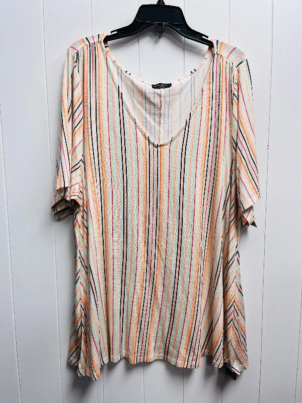 Warm Winter Series Orange Top Short Sleeve Lane Bryant, Size 4x