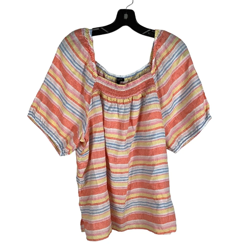 Effortless Style Orange Top Short Sleeve Talbots, Size 2x