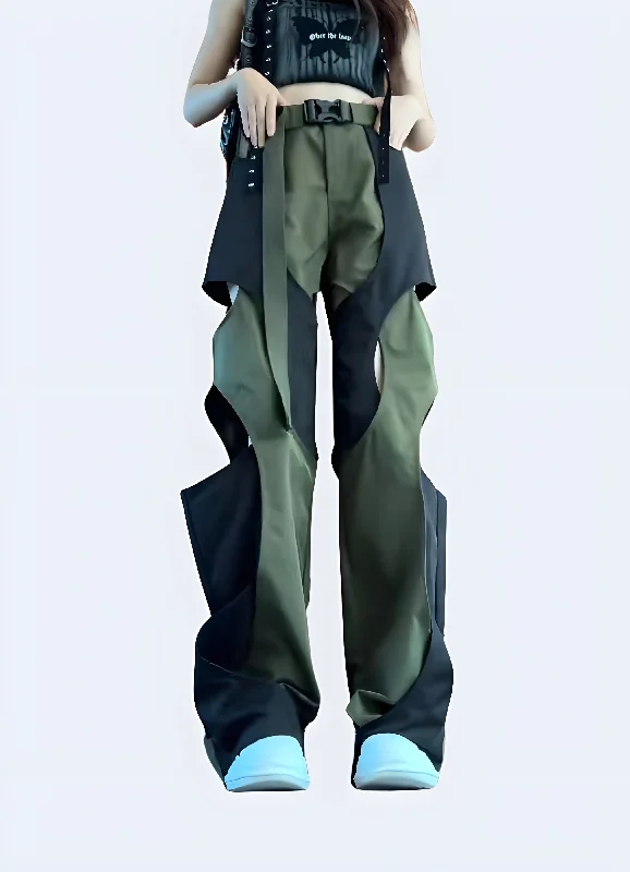 New Design Women's Parachute Patchwork Joggers
