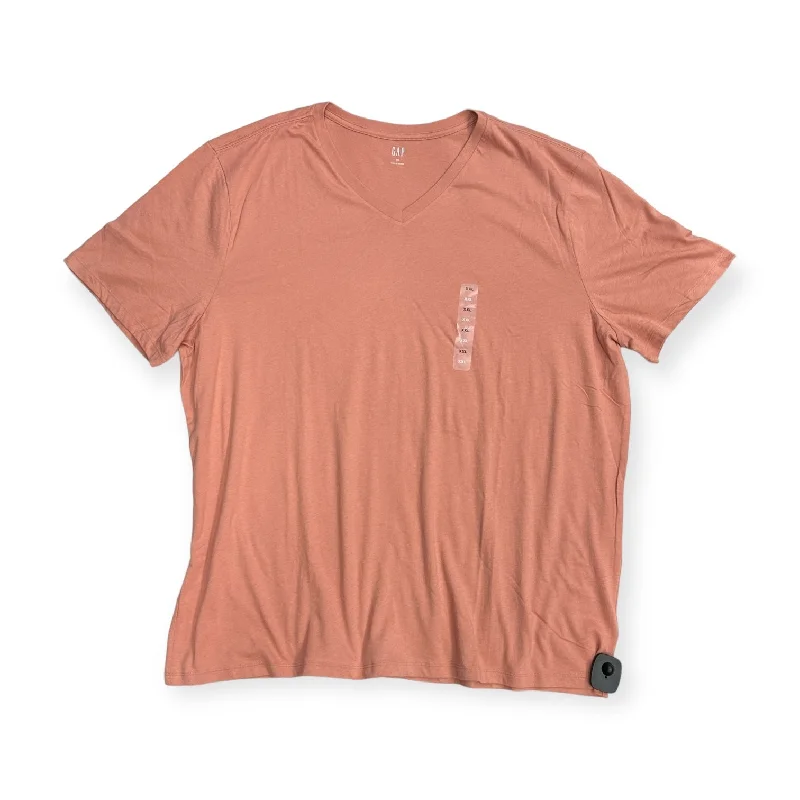 Elegant Casuals Peach Top Short Sleeve Gap, Size 2x
