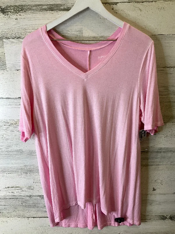Bottom And Versatile Pink Top Short Sleeve Basic Torrid, Size 1x