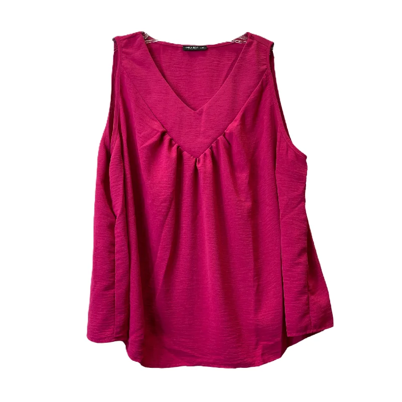 Effortless Outfits Pink Top Short Sleeve By Shein, Size: 4x