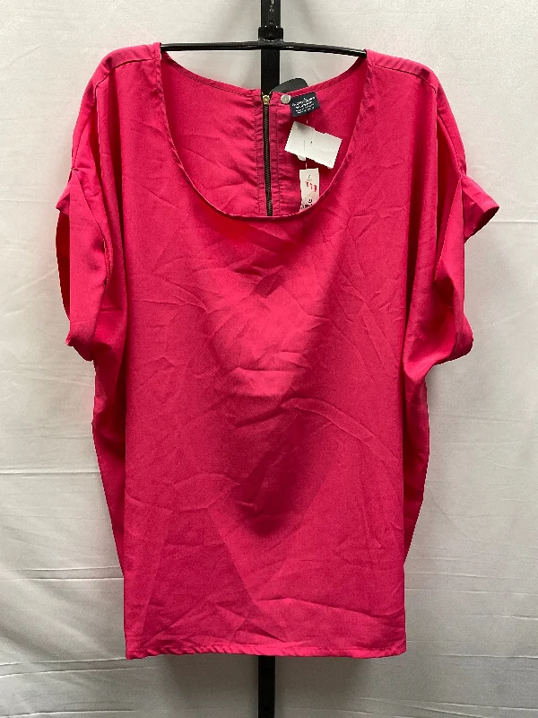 Soft Wear Pink Top Short Sleeve Faded Glory, Size 2x