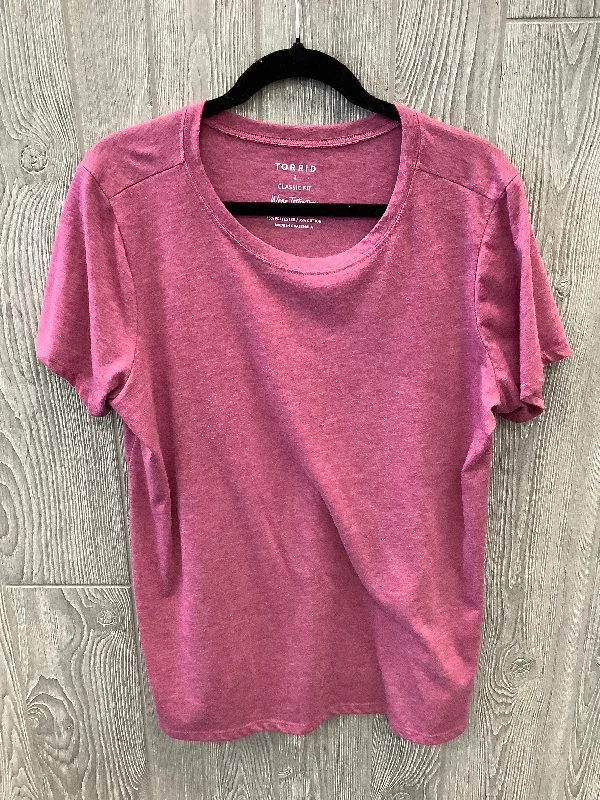 All-Day Comfort Pink Top Short Sleeve Torrid, Size 1x