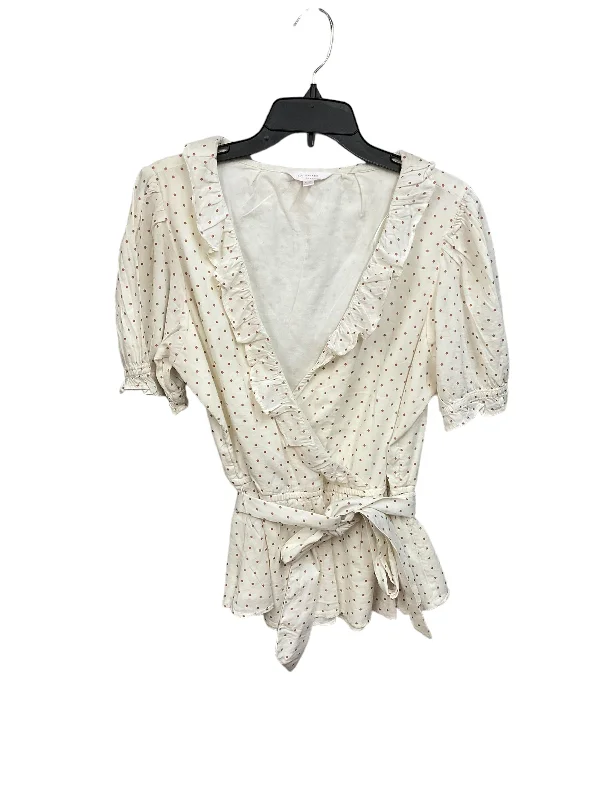 Exquisite Details Polkadot Pattern Top Short Sleeve Lc Lauren Conrad, Size 2x