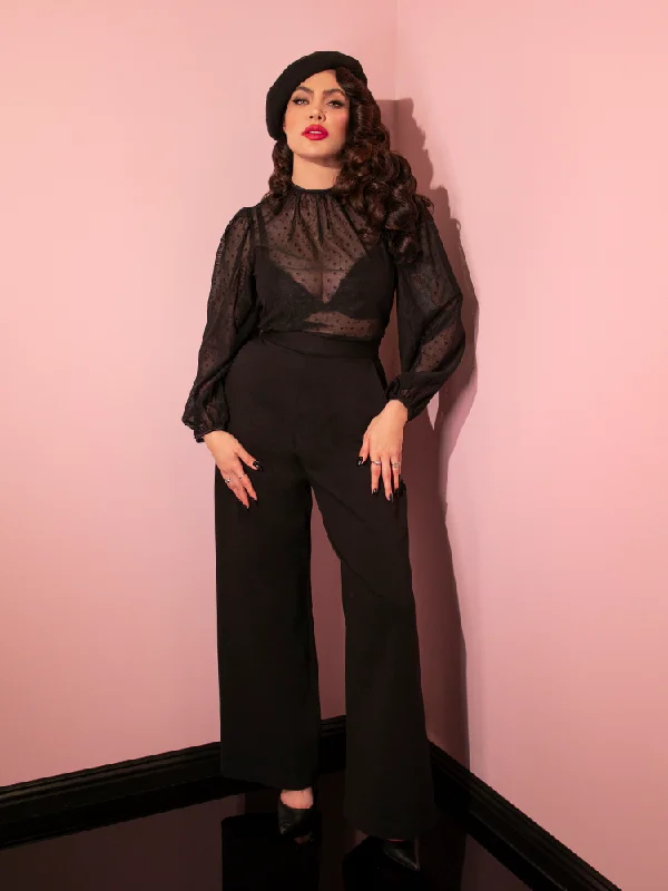 End Of The Year Vacation Pants in Black Ponte - Vixen by Micheline Pitt
