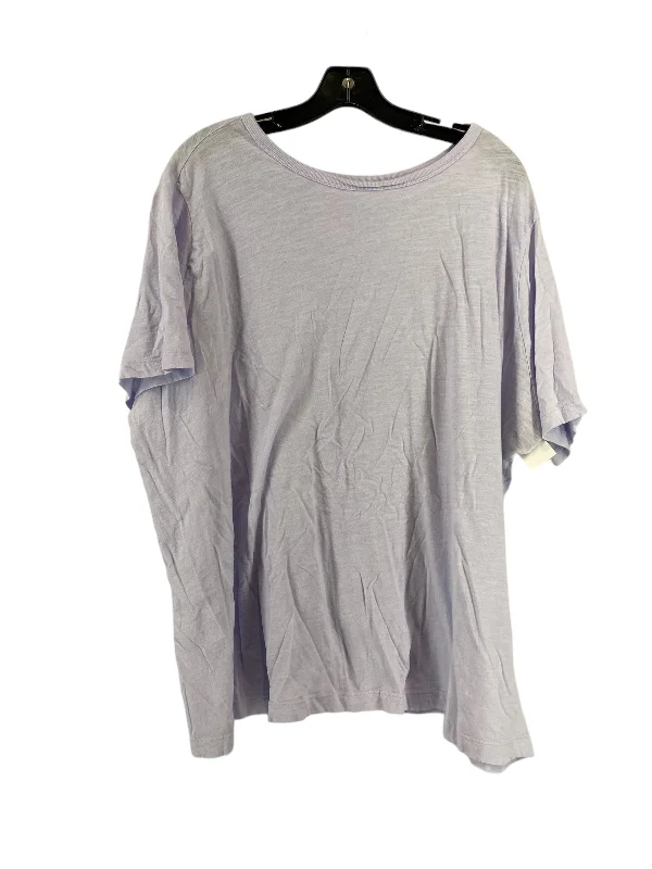 Trendy Casuals Purple Top Short Sleeve Ava & Viv, Size 2x