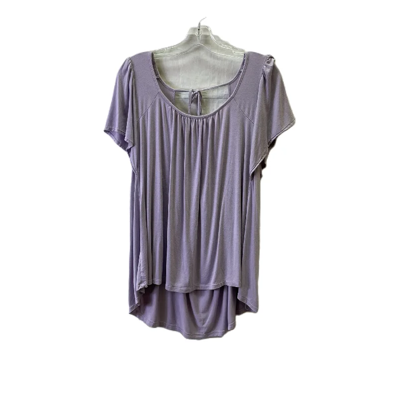 Elegant Comfort Purple Top Short Sleeve By Gap, Size: 1x