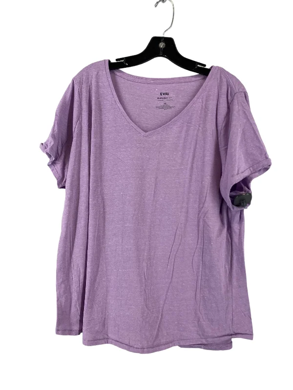 Beautiful Romance Purple Top Short Sleeve Evri, Size 1x