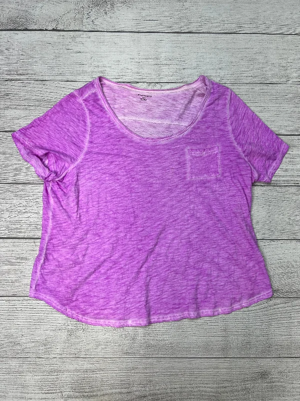 Cozy Chic Trends Purple Top Short Sleeve Lane Bryant, Size 2x