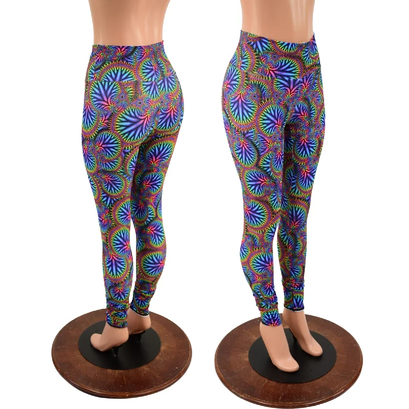 Ultra-lightweight Radioactive Print High Waist Leggings
