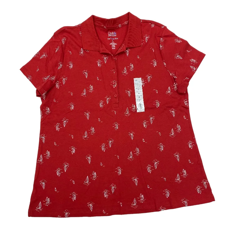 Luxury Classic RED TOP SS by CROFT AND BARROW Size:XL
