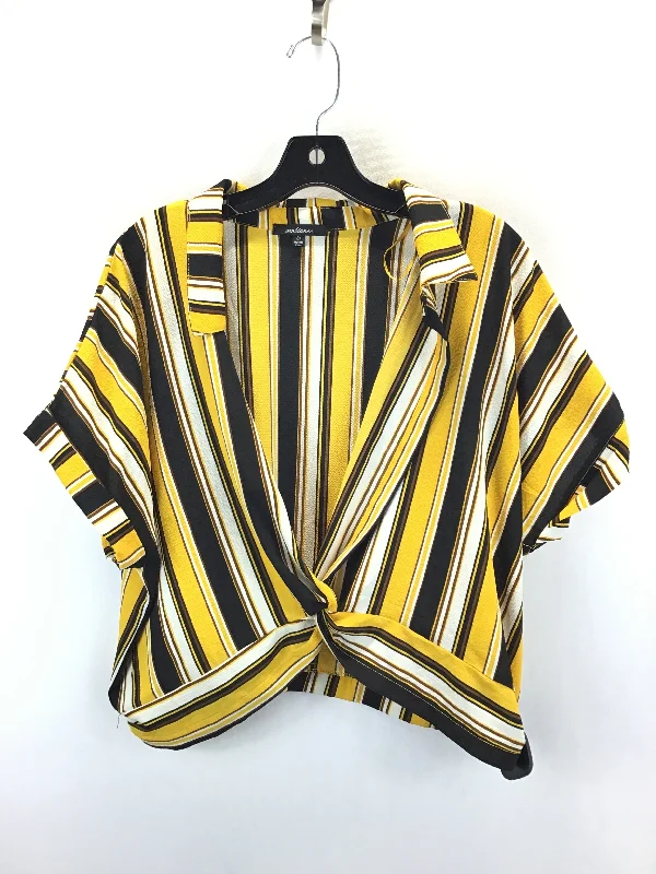 All-Day Style Striped Pattern Top Short Sleeve Ambiance Apparel, Size 2x