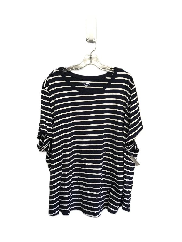 Goddess Outfit Striped Pattern Top Short Sleeve By Old Navy, Size: 4x