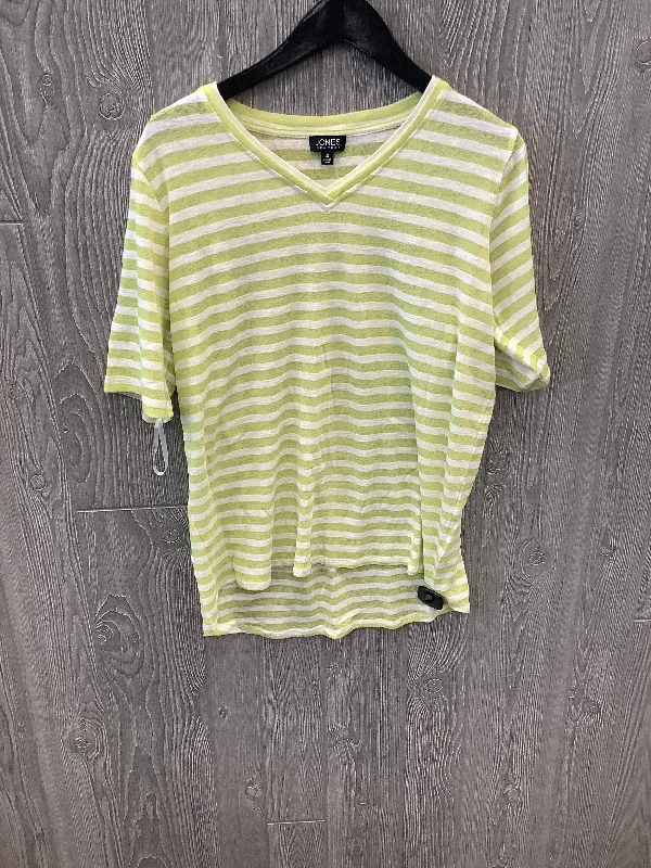 Cute Design Striped Pattern Top Short Sleeve Jones New York, Size 1x