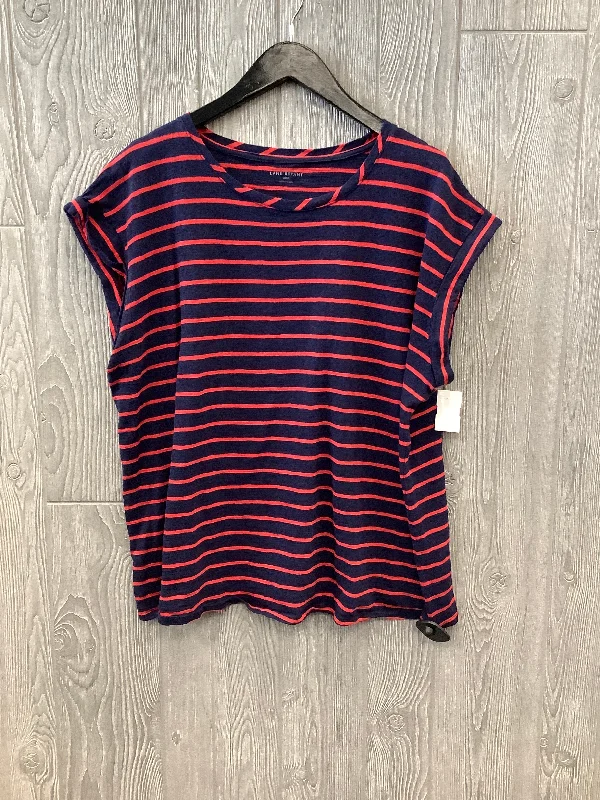 Cozy Street Style Striped Pattern Top Short Sleeve Lane Bryant, Size 3x