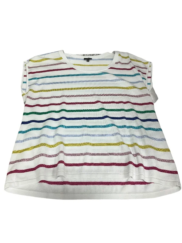 Casual Comfort Striped Pattern Top Short Sleeve Talbots, Size 2x