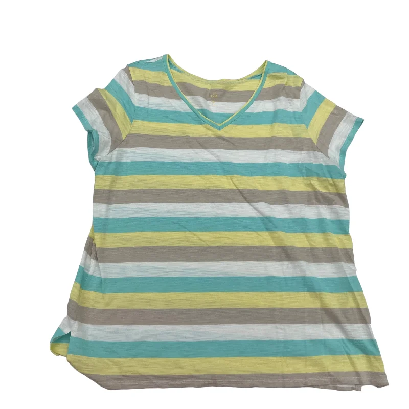 Relaxed Fashion STRIPED PATTERN TOP SS by BELLE BY KIM GRAVEL Size:XL