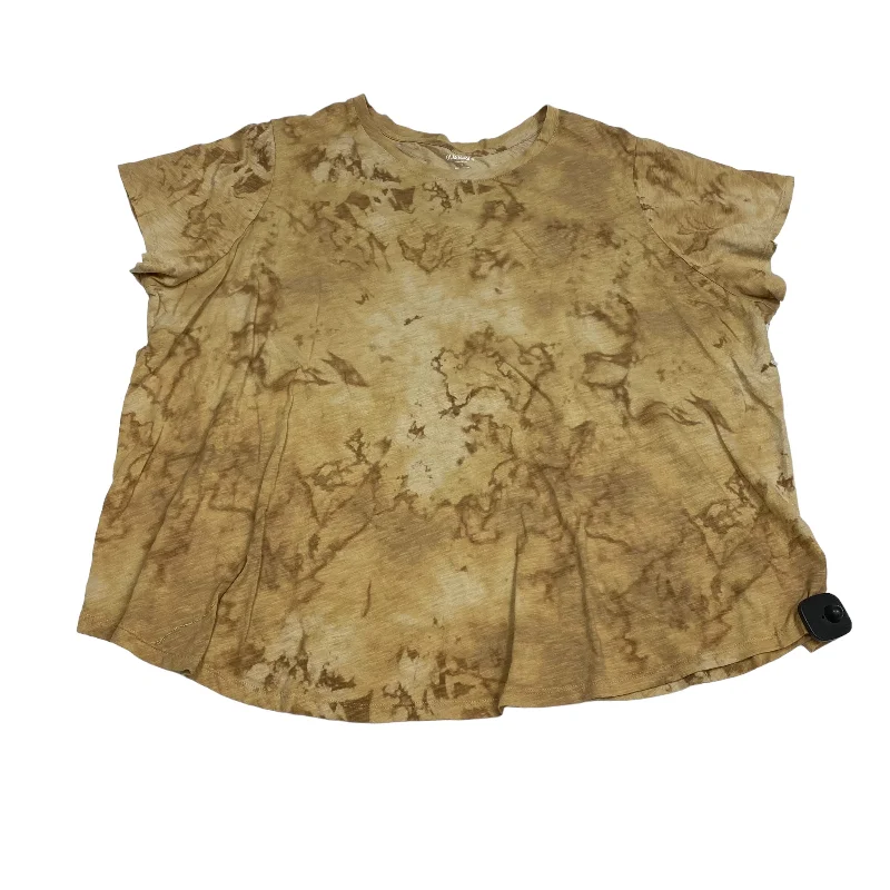 Fashion Elements Tan Top Short Sleeve Basic Old Navy, Size 3x