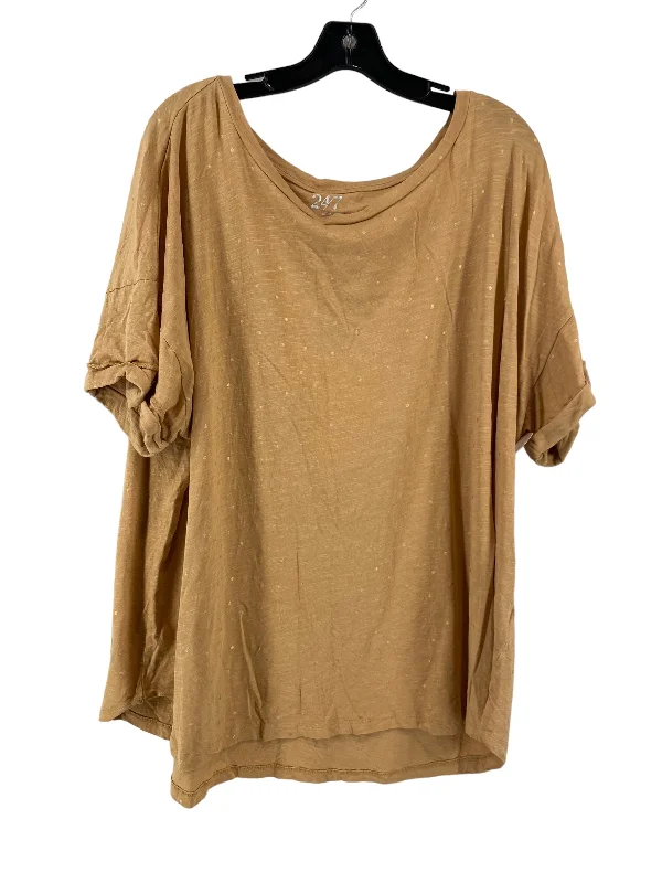 Fresh And Elegant Tan Top Short Sleeve Maurices, Size 3x