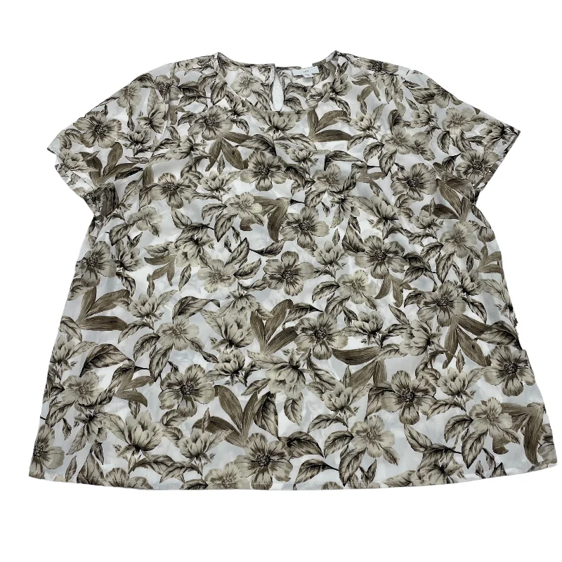 Carefree Style TAN & WHITE TOP SS by J. JILL Size:XL