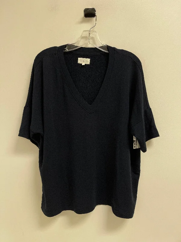 Free Design Top Short Sleeve By Lou And Grey In Navy, Size: L