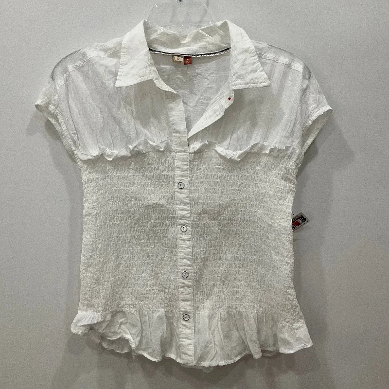 Weekend Wear Top Short Sleeve By Pilcro In White, Size: M