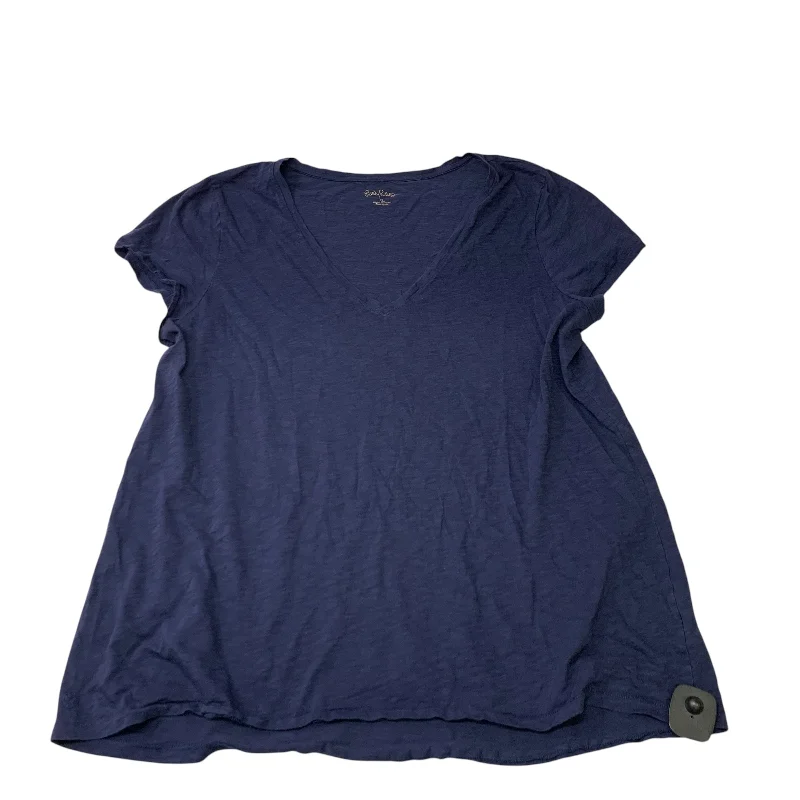 Relaxed Chic Top Short Sleeve Designer By Lilly Pulitzer In Blue, Size: Xl