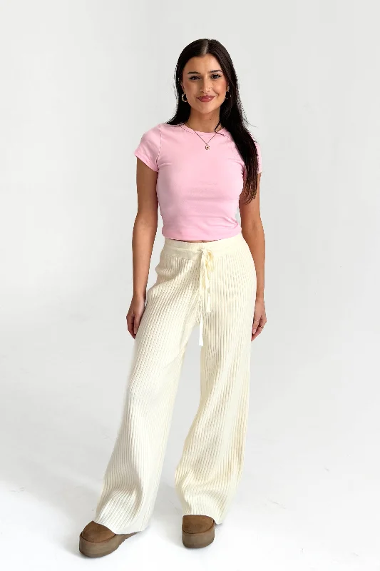 Eye-catching Personality Unwritten Love Knit Pants