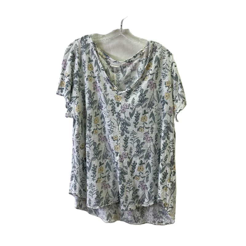 Exclusive Customization White Top Short Sleeve Basic By Cme, Size: 1x