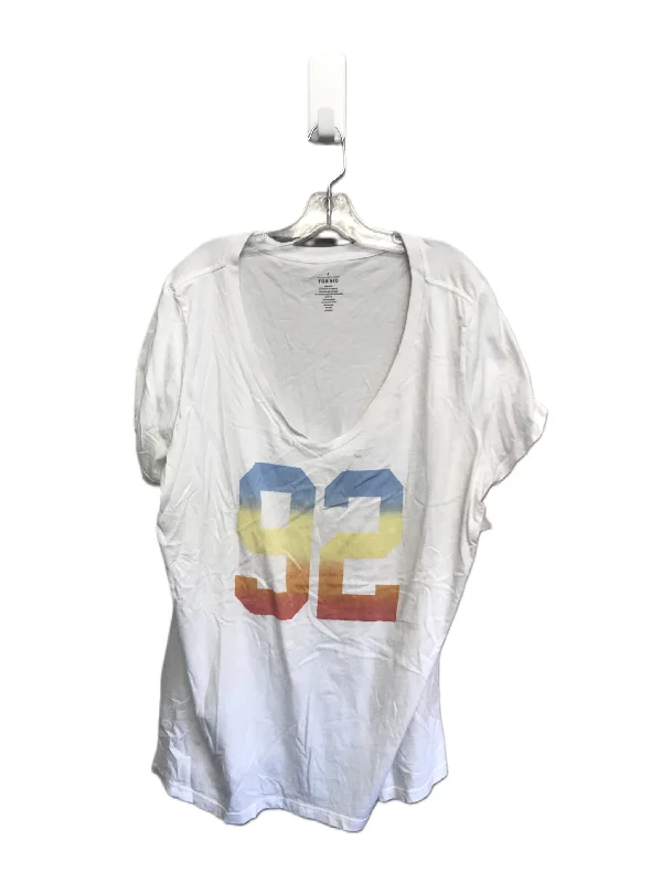 Fashion Wear White Top Short Sleeve By Torrid, Size: 2x