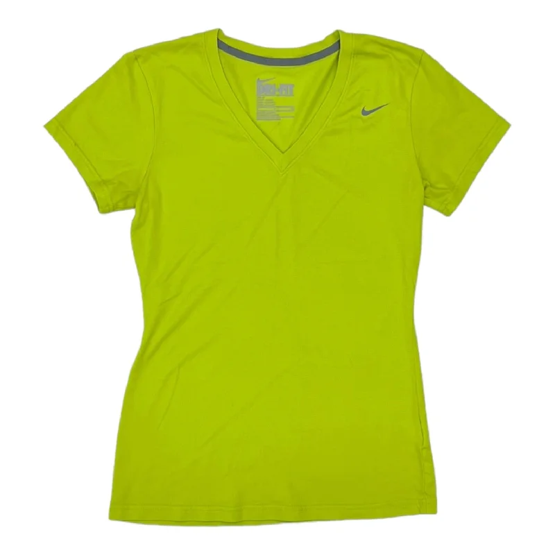 Sports Fashion YELLOW ATHLETIC TOP SS by NIKE Size:S
