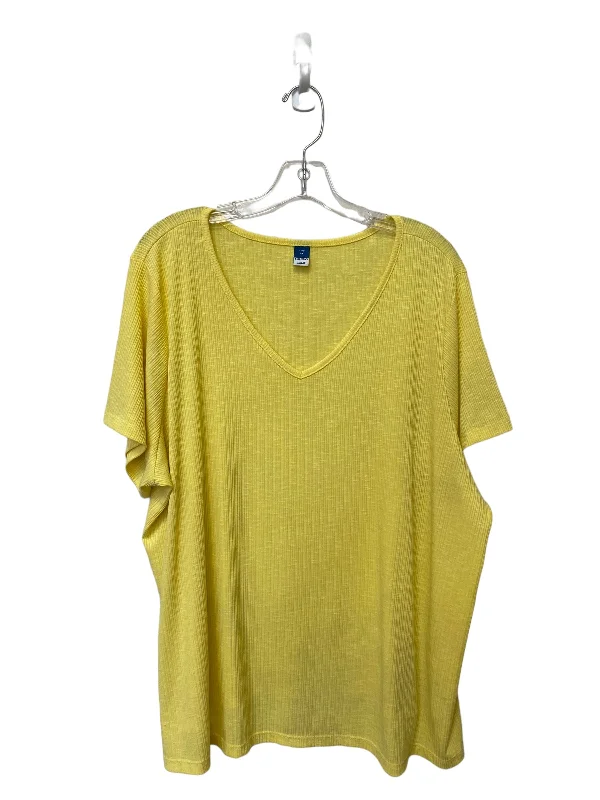 Spring Fashion Yellow Top Short Sleeve Basic Old Navy, Size 2x
