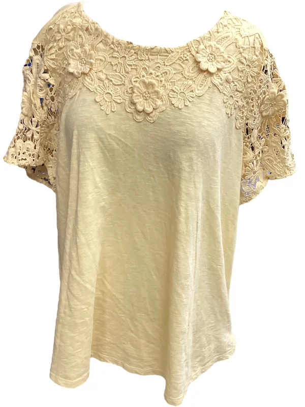 Breathable Comfort Yellow Top Short Sleeve Charter Club, Size 1x