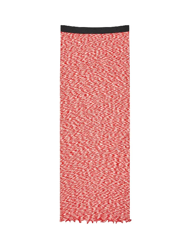 Fashion Selection 2x2 Cotton Space Maxine Skirt, Multi Red